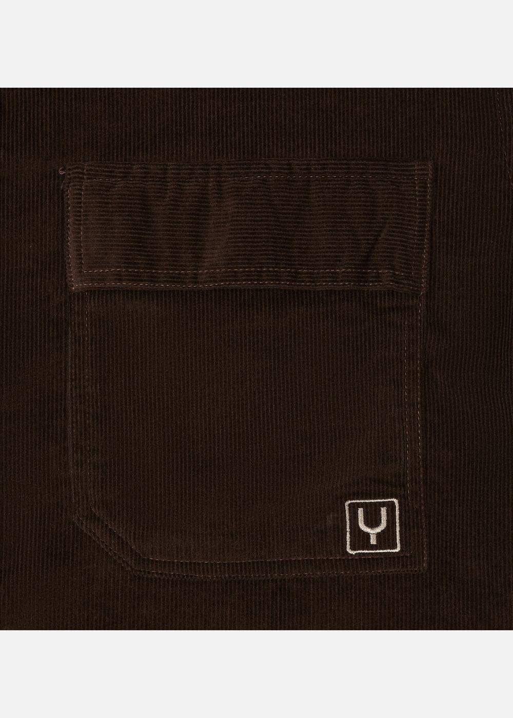 Áo Sơ Mi Tay Dài Vải Corduroy Ít Nhăn No Style M65 Nâu Đậm - YaMe.vn