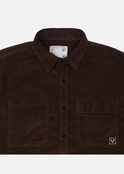 Áo Sơ Mi Tay Dài Vải Corduroy Ít Nhăn No Style M65 Nâu Đậm - YaMe.vn