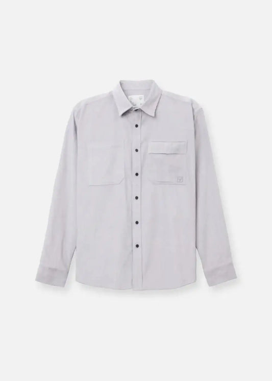 Áo Sơ Mi Tay Dài Vải Corduroy Ít Nhăn No Style M65 Xám - YaMe.vn