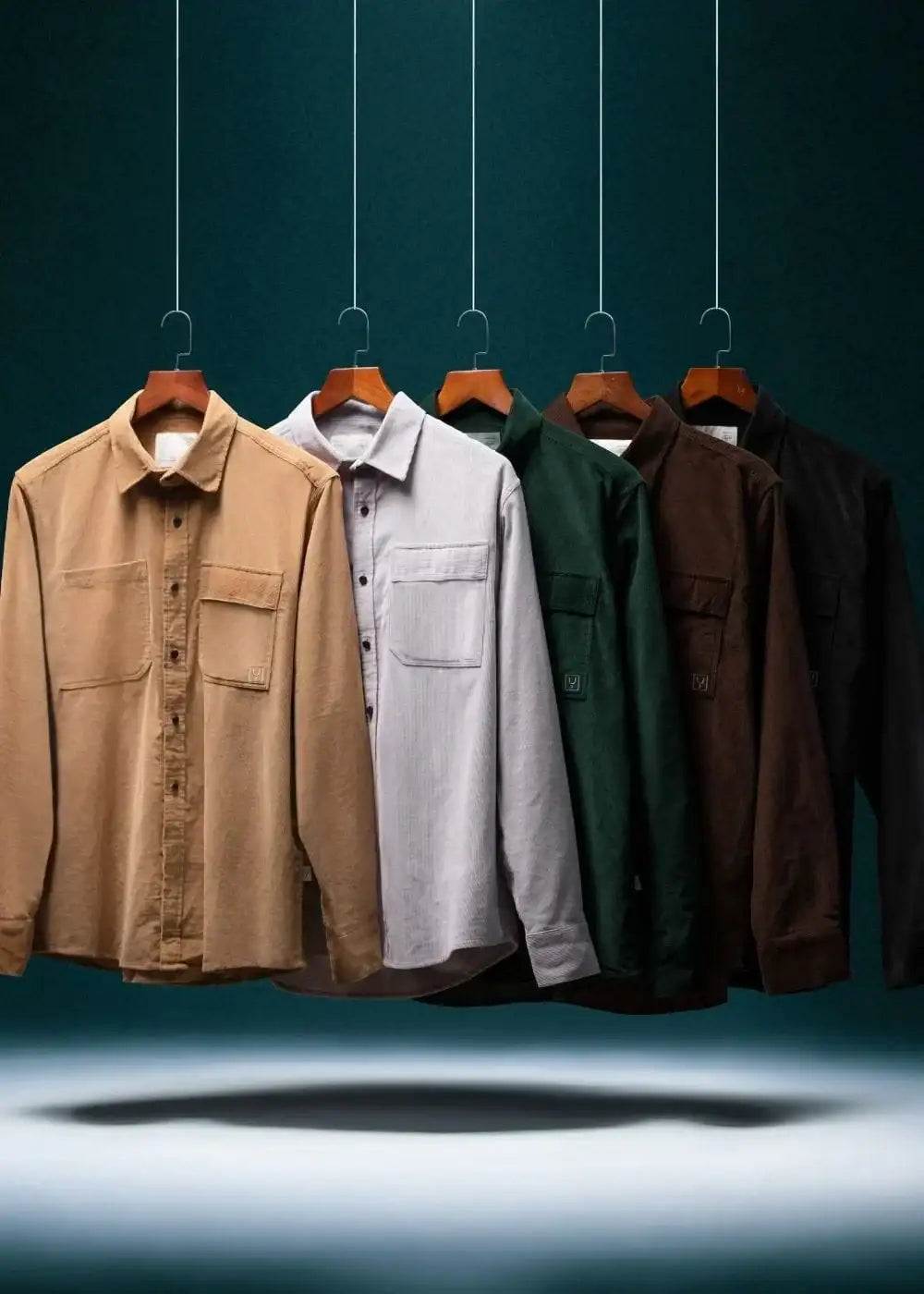 Áo Sơ Mi Tay Dài Vải Corduroy Ít Nhăn No Style M65 Xanh Lá Đậm - YaMe.vn