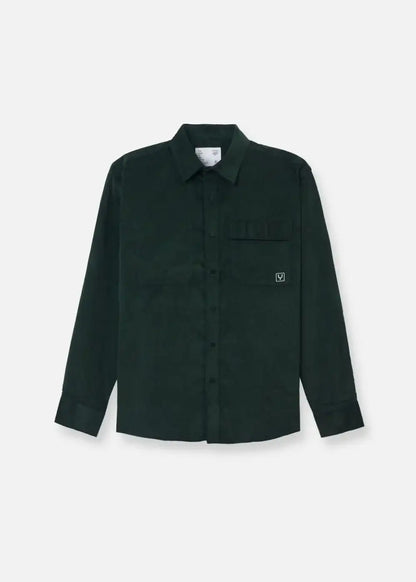 Áo Sơ Mi Tay Dài Vải Corduroy Ít Nhăn No Style M65 Xanh Lá Đậm - YaMe.vn