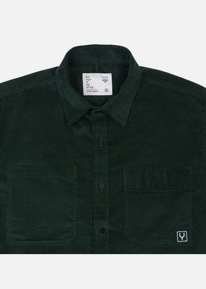 Áo Sơ Mi Tay Dài Vải Corduroy Ít Nhăn No Style M65 Xanh Lá Đậm - YaMe.vn