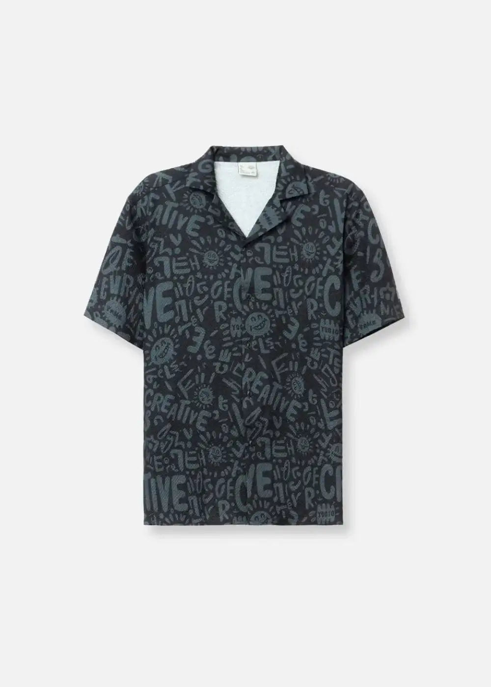 Áo Sơ Mi Cuban Họa Tiết No Style M79 Đen - YaMe.vn