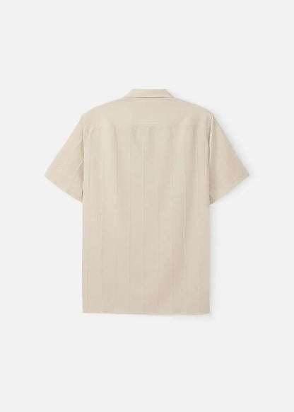 Áo Sơ Mi Cuban Jacquard Co Giãn No Style M81 Be - YaMe.vn