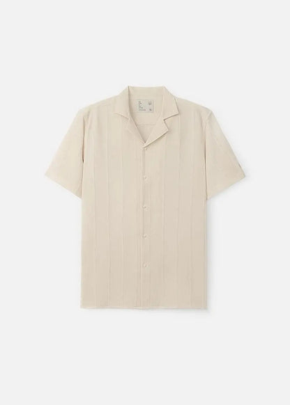 Áo Sơ Mi Cuban Jacquard Co Giãn No Style M81 Be - YaMe.vn