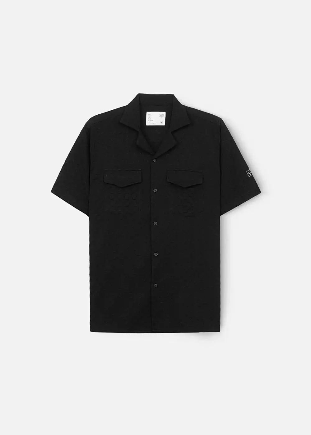 Áo Sơ Mi Cuban Họa Tiết Nổi Co Giãn No Style M82 Đen - YaMe.vn