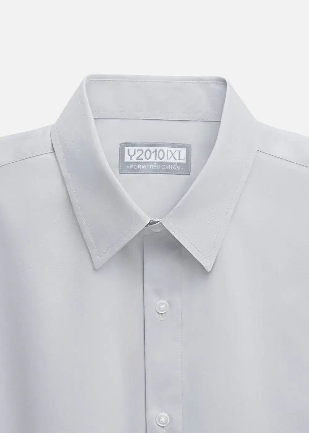 Áo Sơ Mi Tay Dài Modal Ít Nhăn Non Branded 19 Xám Nhạt - YaMe.vn