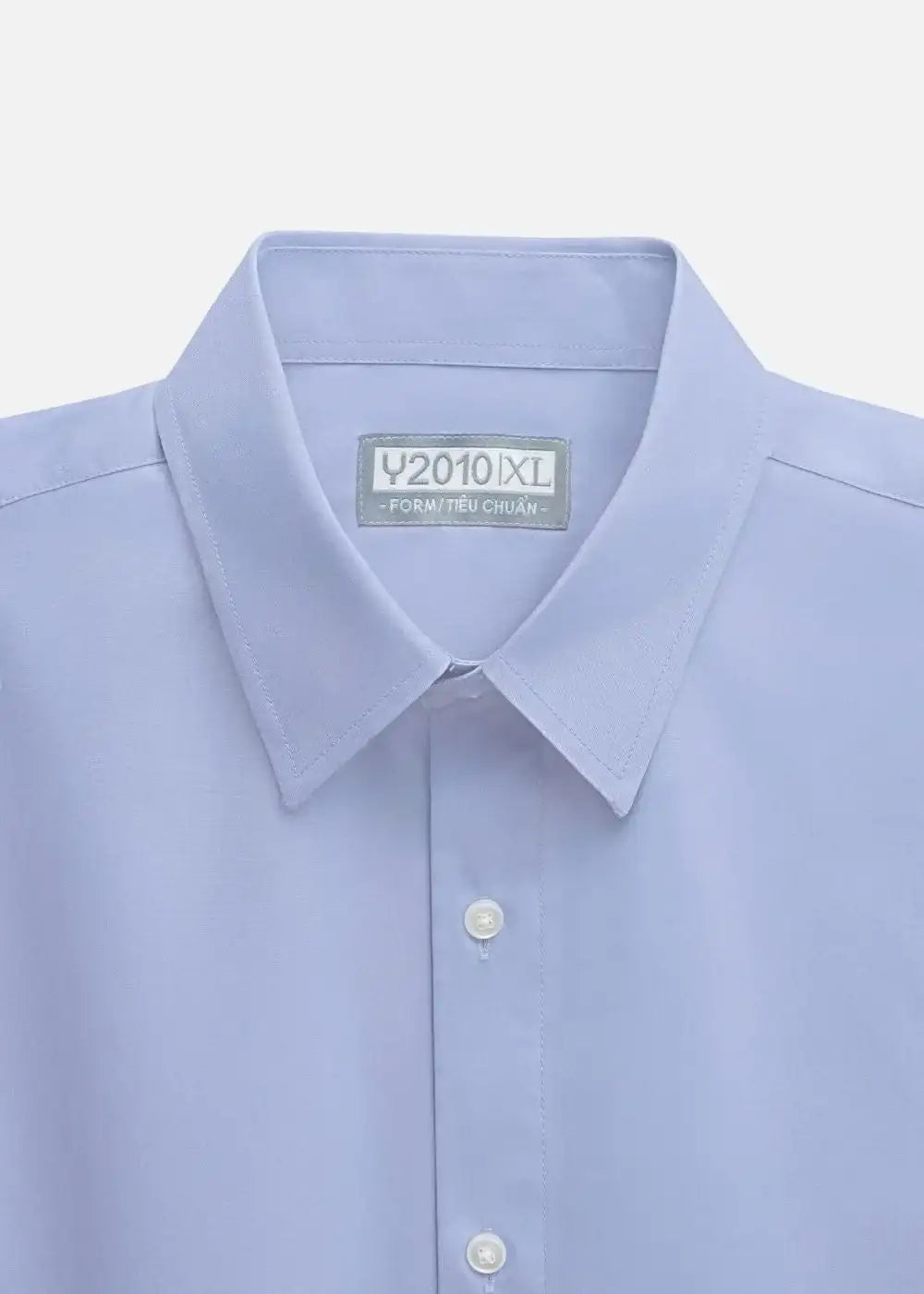 Áo Sơ Mi Tay Dài Modal Ít Nhăn Non Branded 19 Xanh Dương Nhạt - YaMe.vn
