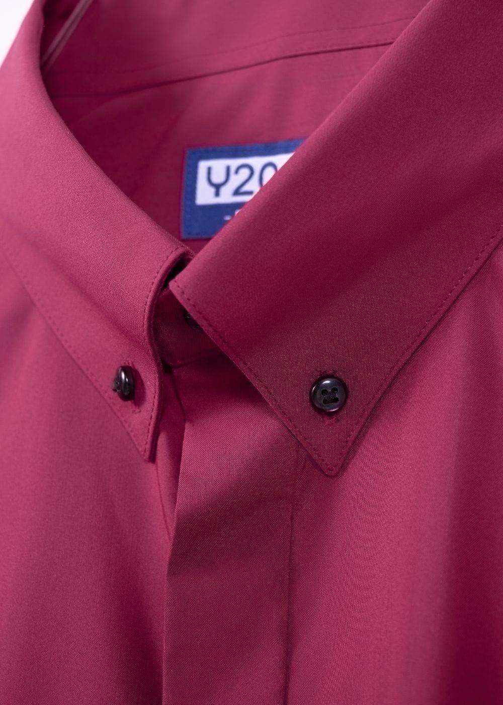 Áo Sơ Mi Modal Mềm Mịn Ít Nhăn Non Branded 33 Đỏ Đậm - YaMe.vn