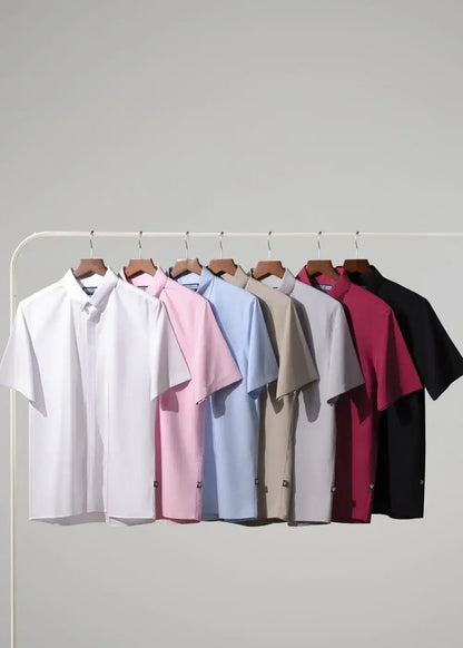 Áo Sơ Mi Modal Mềm Mịn Ít Nhăn Non Branded 33 Đỏ Đậm - YaMe.vn
