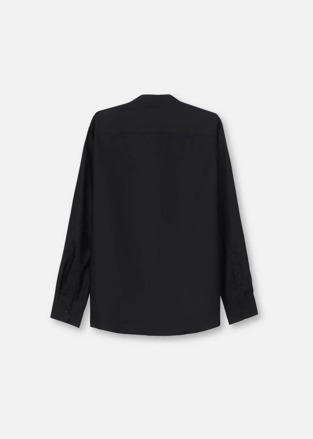 Áo Sơ Mi Cổ Trụ Vải Modal Mềm Mịn Ít Nhăn Non Branded 38 Đen - YaMe.vn