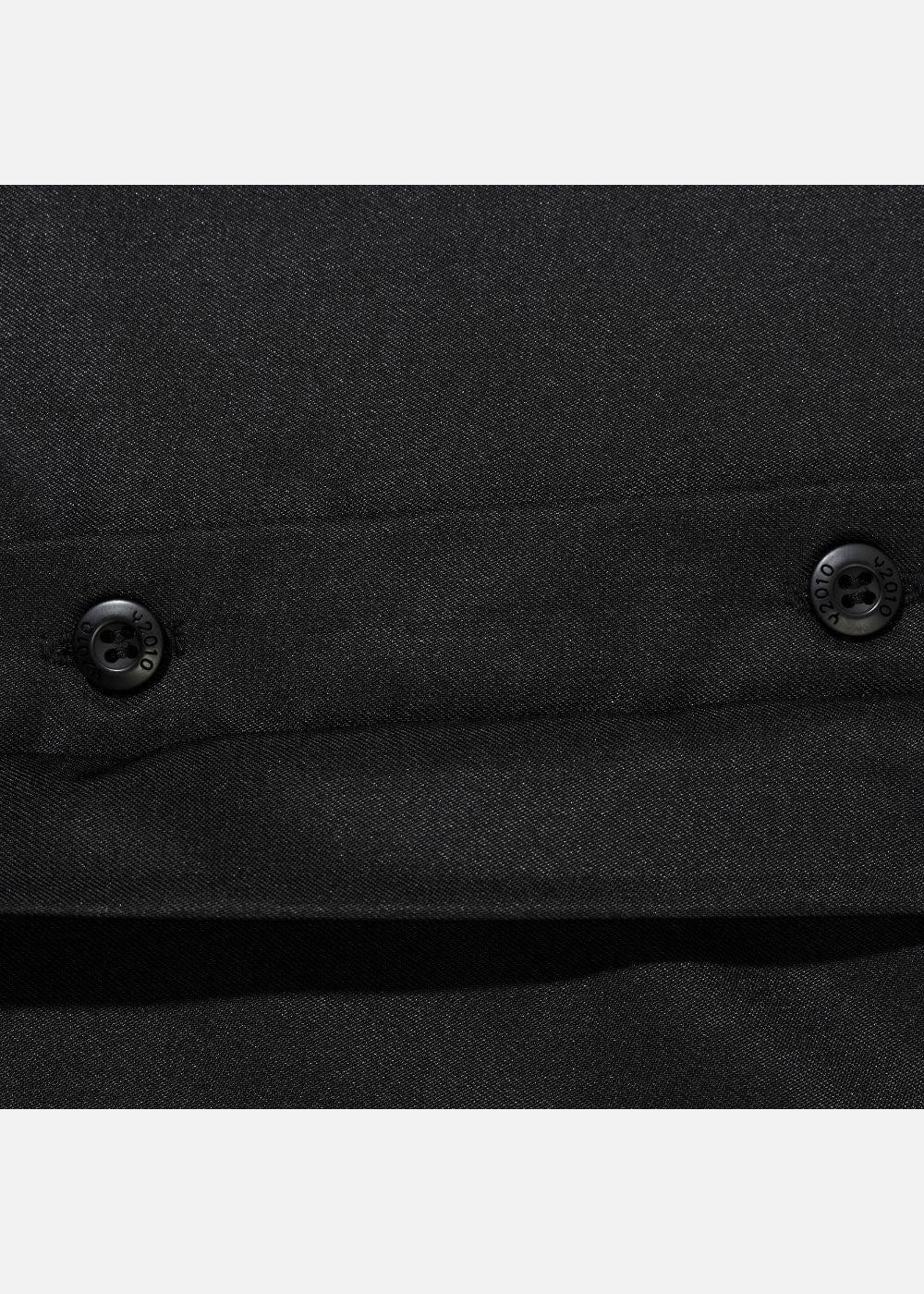 Áo Sơ Mi Cổ Trụ Vải Modal Mềm Mịn Ít Nhăn Non Branded 38 Đen - YaMe.vn