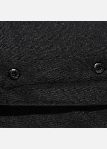 Áo Sơ Mi Cổ Trụ Vải Modal Mềm Mịn Ít Nhăn Non Branded 38 Đen - YaMe.vn