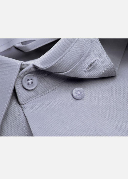 Áo Sơ Mi Tay Dài Vải Ngải Cứu Kháng Khuẩn The CEO 001 Xám Nhạt - YaMe.vn