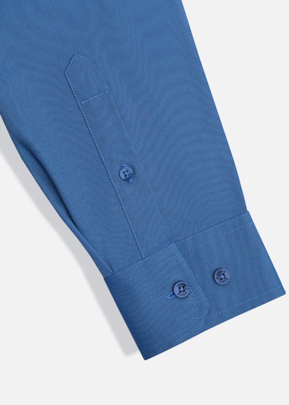 Áo Sơ Mi Tay Dài Vải Ngải Cứu Kháng Khuẩn The CEO 001 Xanh Dương - YaMe.vn