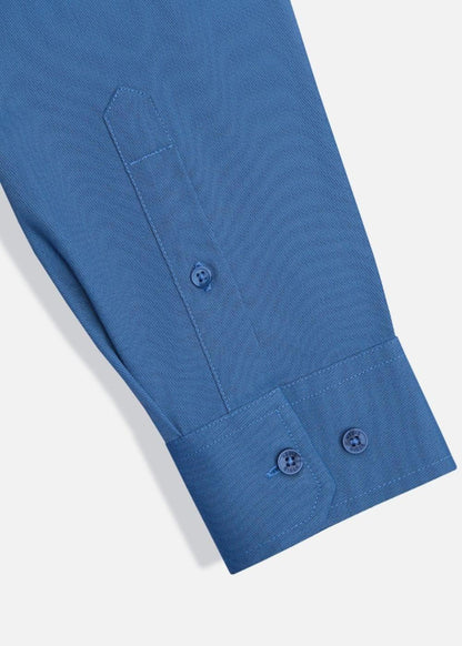 Áo Sơ Mi Tay Dài Vải Ngải Cứu Kháng Khuẩn The CEO 001 Xanh Dương - YaMe.vn