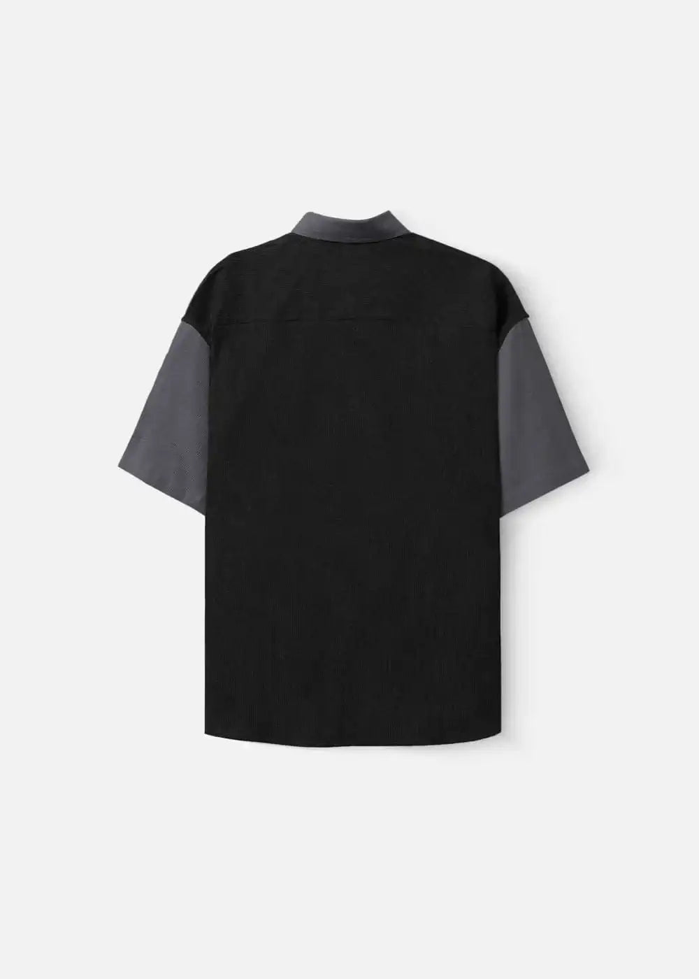 Áo Sơ Mi Tay Ngắn Vải Nhung Corduroy Retro Ít Nhăn Seventy Seven 22 Đen - YaMe.vn