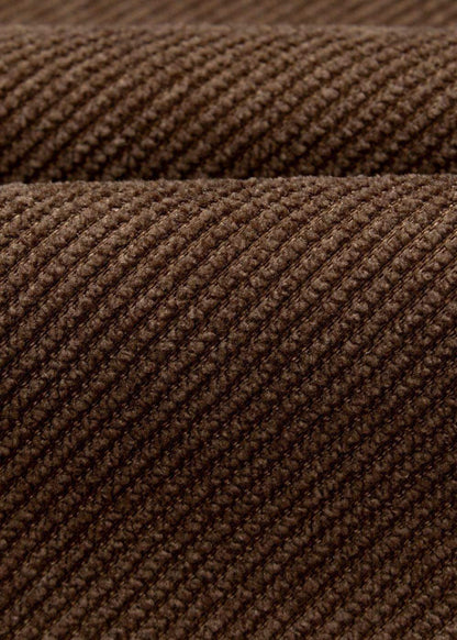 Áo Sơ Mi Tay Ngắn Vải Nhung Corduroy Retro Ít Nhăn Seventy Seven 22 Nâu Đen - YaMe.vn