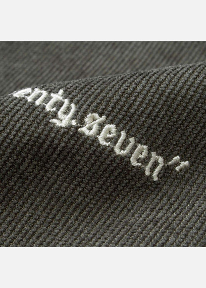Áo Sơ Mi Tay Ngắn Vải Nhung Corduroy Retro Ít Nhăn Seventy Seven 22 Xanh Lá Đậm - YaMe.vn