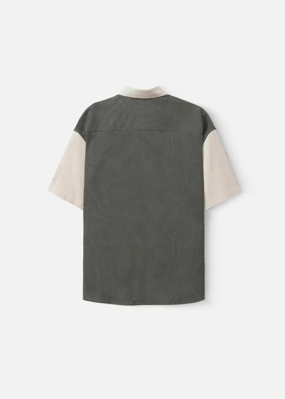 Áo Sơ Mi Tay Ngắn Vải Nhung Corduroy Retro Ít Nhăn Seventy Seven 22 Xanh Lá Đậm - YaMe.vn