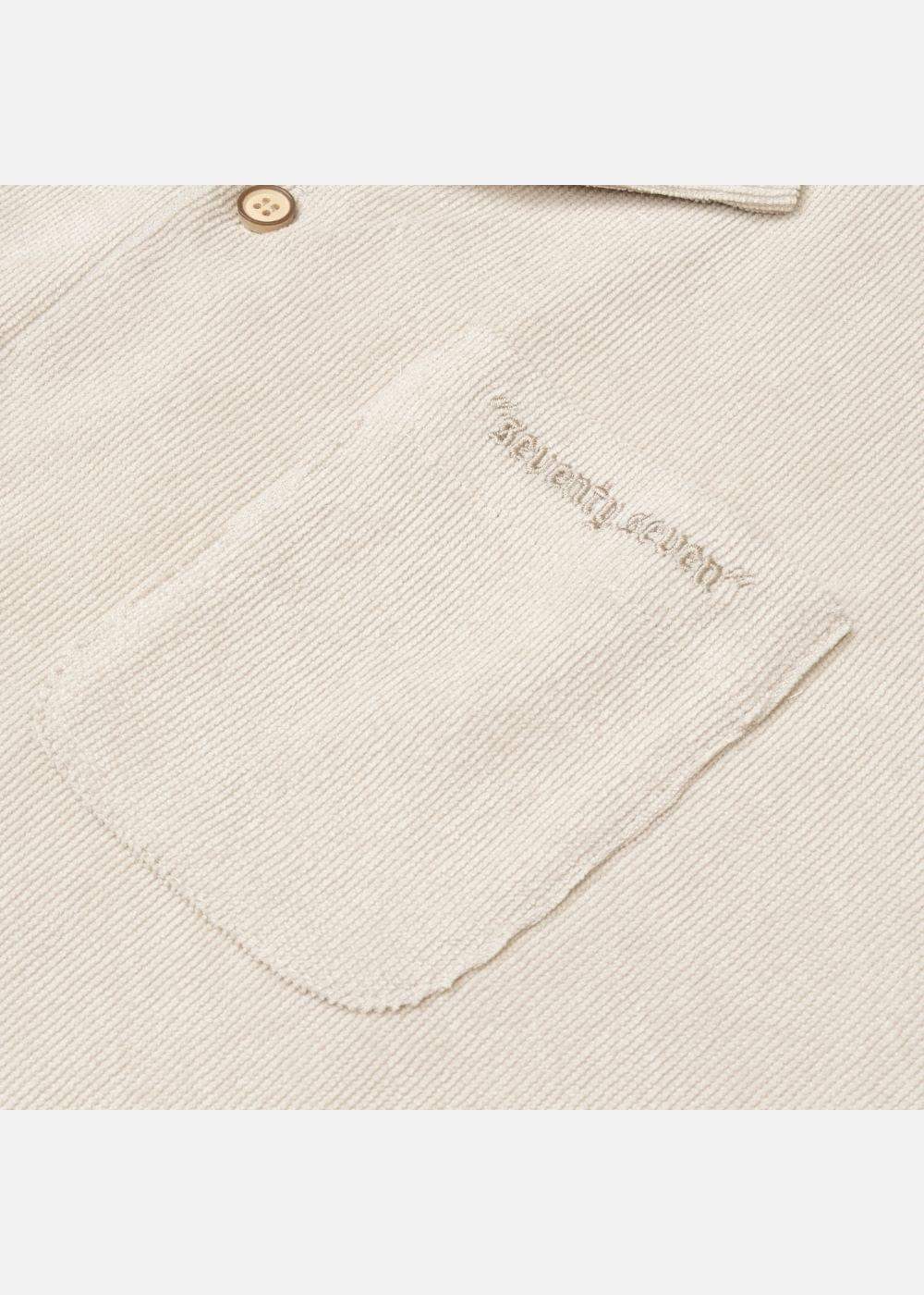 Áo Sơ Mi Cuban Corduroy Ít Nhăn Seventy Seven 23 Nâu Nhạt - YaMe.vn