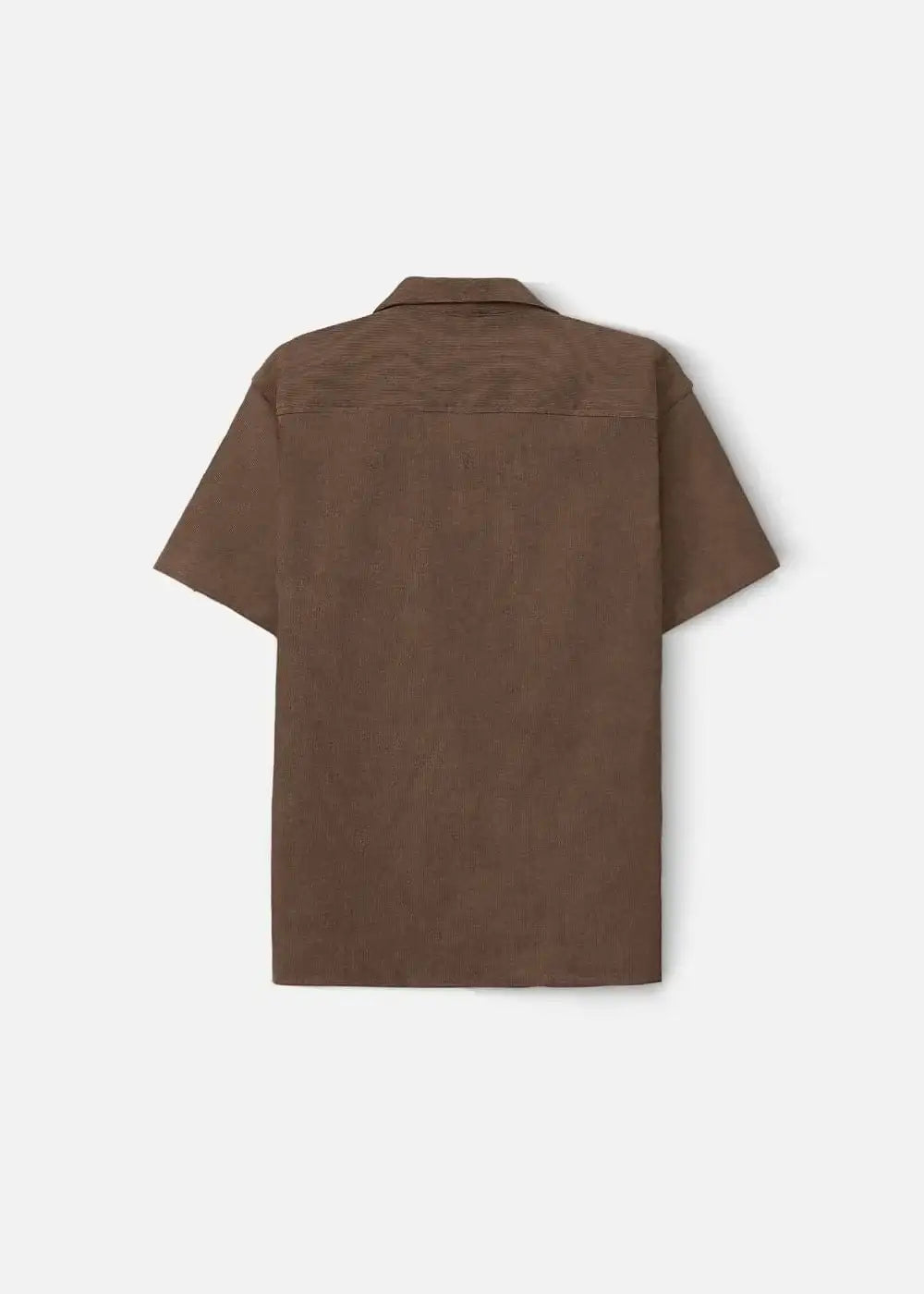 Áo Sơ Mi Cuban Corduroy Ít Nhăn Seventy Seven 23 Nâu Đậm - YaMe.vn