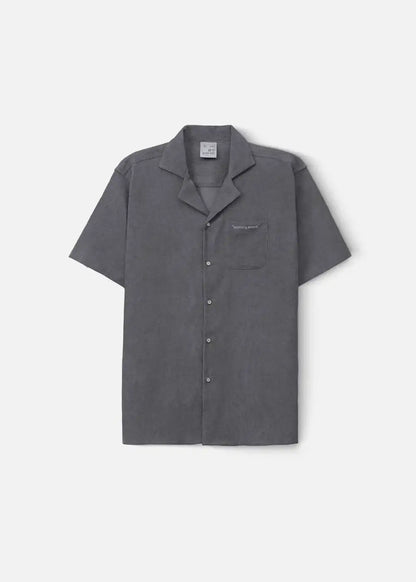 Áo Sơ Mi Cuban Corduroy Ít Nhăn Seventy Seven 23 Xám Đậm - YaMe.vn