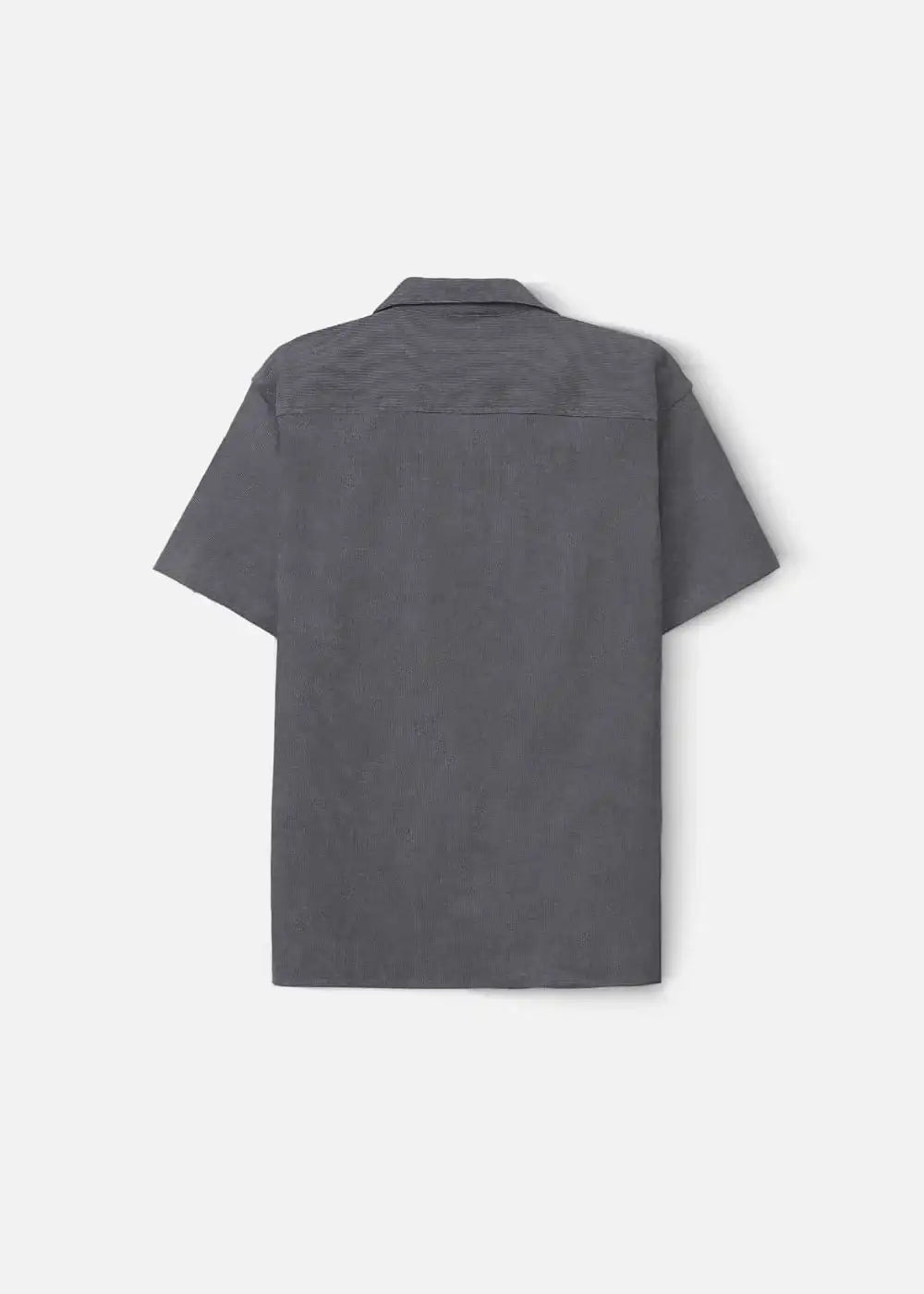Áo Sơ Mi Cuban Corduroy Ít Nhăn Seventy Seven 23 Xám Đậm - YaMe.vn