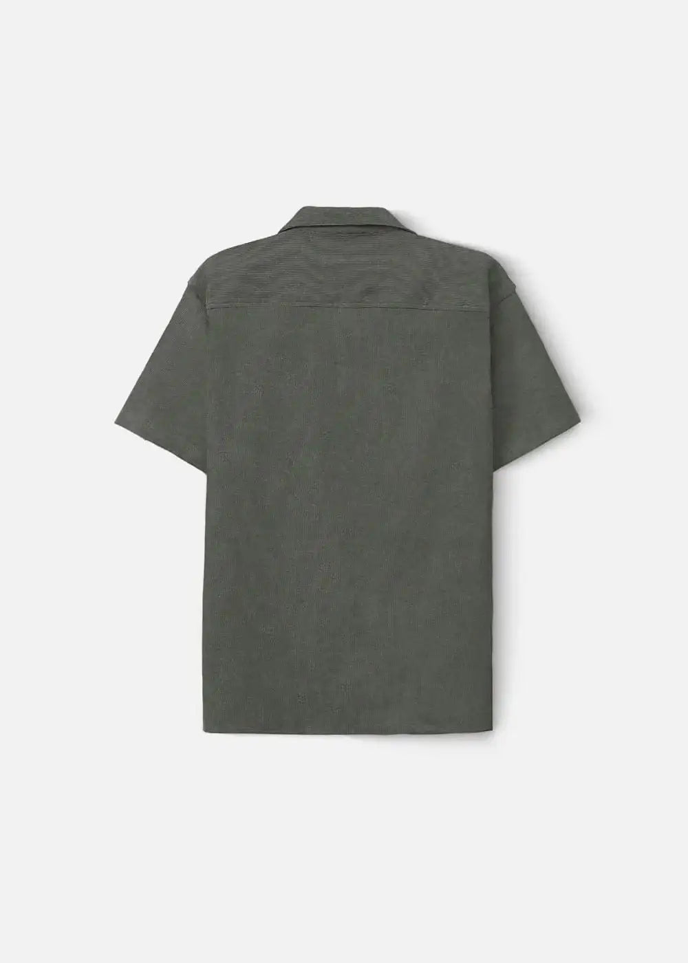 Áo Sơ Mi Cuban Corduroy Ít Nhăn Seventy Seven 23 Xanh Lá Đậm - YaMe.vn
