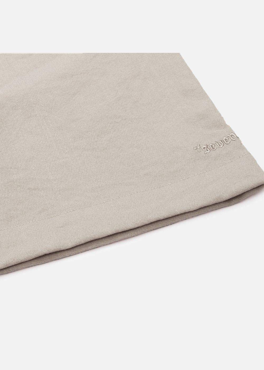 Áo Sơ Mi Cổ Trụ Linen Thoáng mát Seventy Seven 24 Nâu Nhạt - YaMe.vn