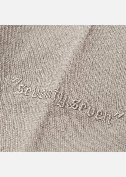 Áo Sơ Mi Cổ Trụ Linen Thoáng mát Seventy Seven 24 Nâu Nhạt - YaMe.vn