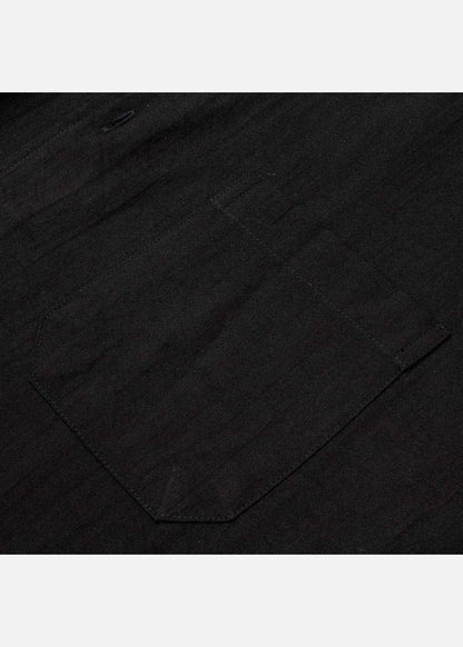 Áo Sơ Mi Cổ Trụ Linen Thoáng mát Seventy Seven 24 Đen - YaMe.vn