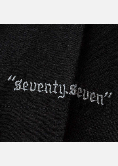 Áo Sơ Mi Cổ Trụ Linen Thoáng mát Seventy Seven 24 Đen - YaMe.vn