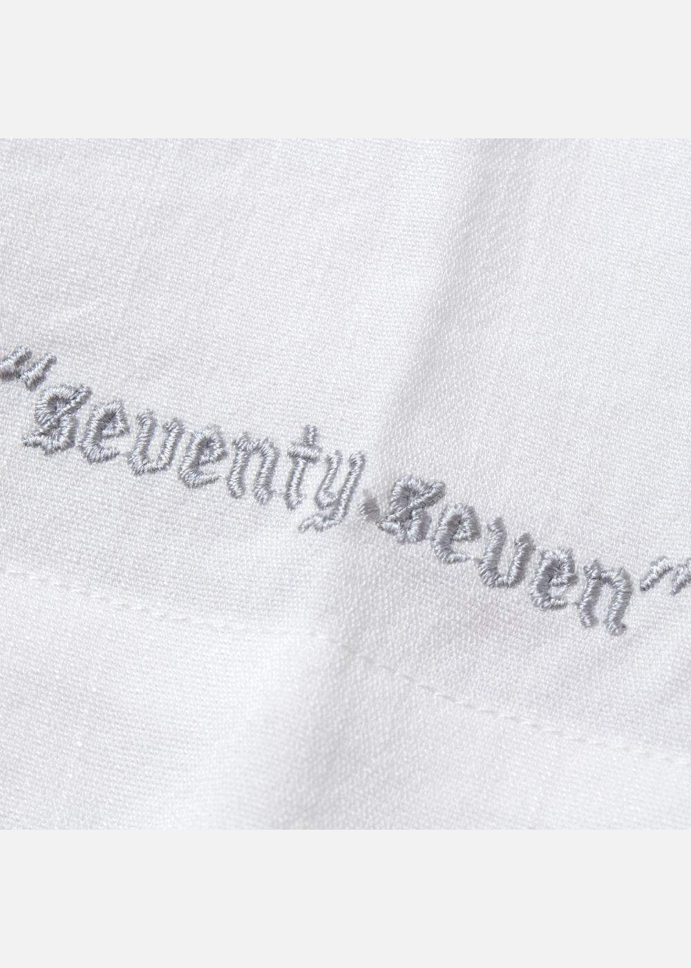 Áo Sơ Mi Cổ Trụ Linen Thoáng mát Seventy Seven 24 Trắng - YaMe.vn