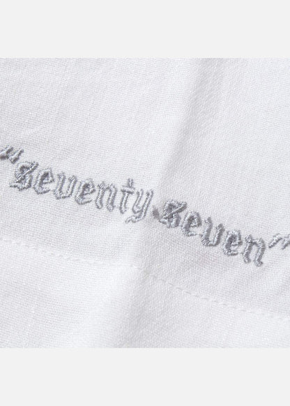 Áo Sơ Mi Cổ Trụ Linen Thoáng mát Seventy Seven 24 Trắng - YaMe.vn