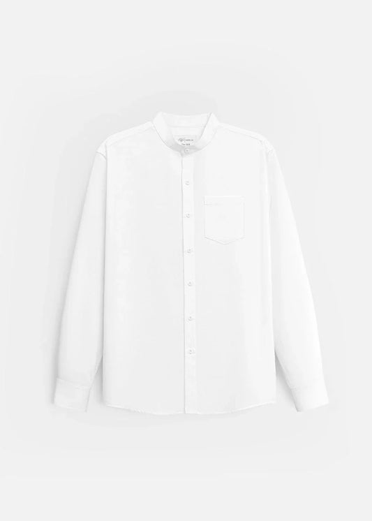 Áo Sơ Mi Tay Dài Slubbed Bamboo The CEO 009 Trắng - YaMe.vn