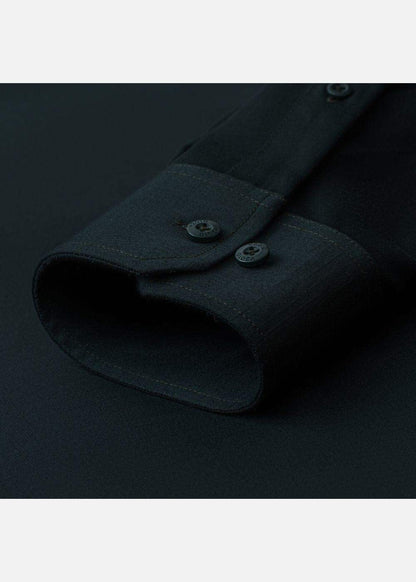 Áo Sơ Mi Tay Dài Slubbed Bamboo The CEO 009 Xanh Lá Đậm - YaMe.vn