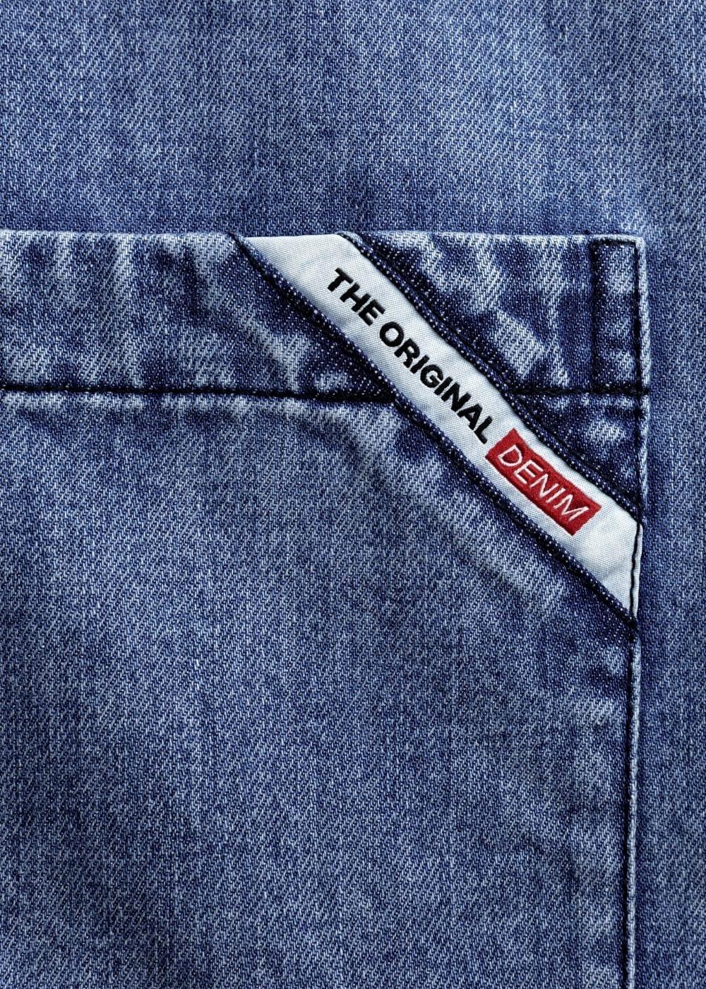 Áo Sơ Mi Jean Tay Ngắn Mềm Oversized The Original 002 Xanh Dương - YaMe.vn