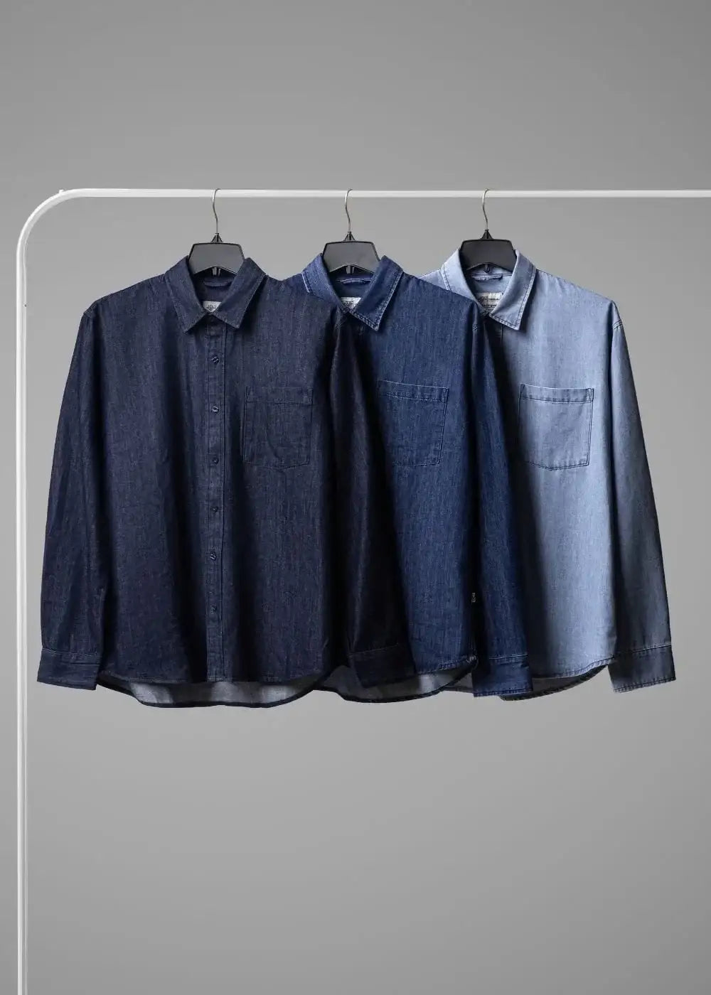 Áo Sơ Mi Jean Tay Dài Oversized The Original M051 Xanh Dương Đậm - YaMe.vn