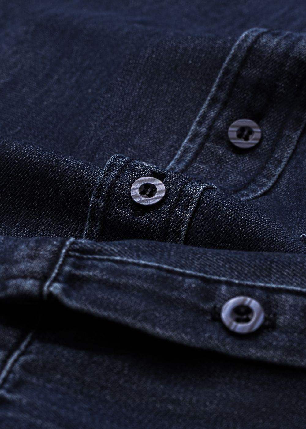 Áo Sơ Mi Jean Tay Dài Oversized The Original M051 Xanh Dương Đậm - YaMe.vn
