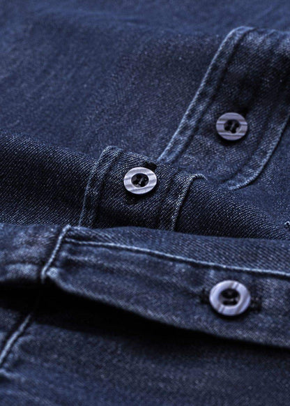 Áo Sơ Mi Jean Tay Dài Oversized The Original M051 Xanh Dương - YaMe.vn