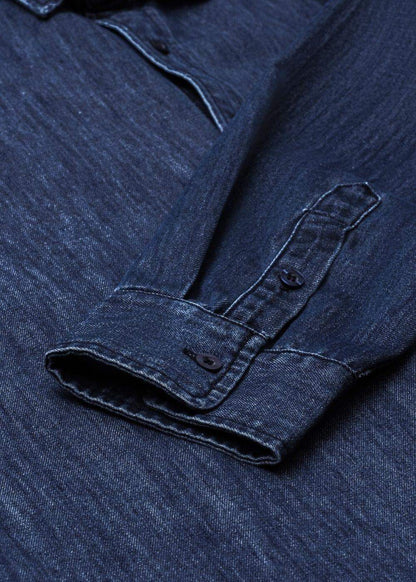 Áo Sơ Mi Jean Tay Dài Oversized The Original M051 Xanh Dương - YaMe.vn