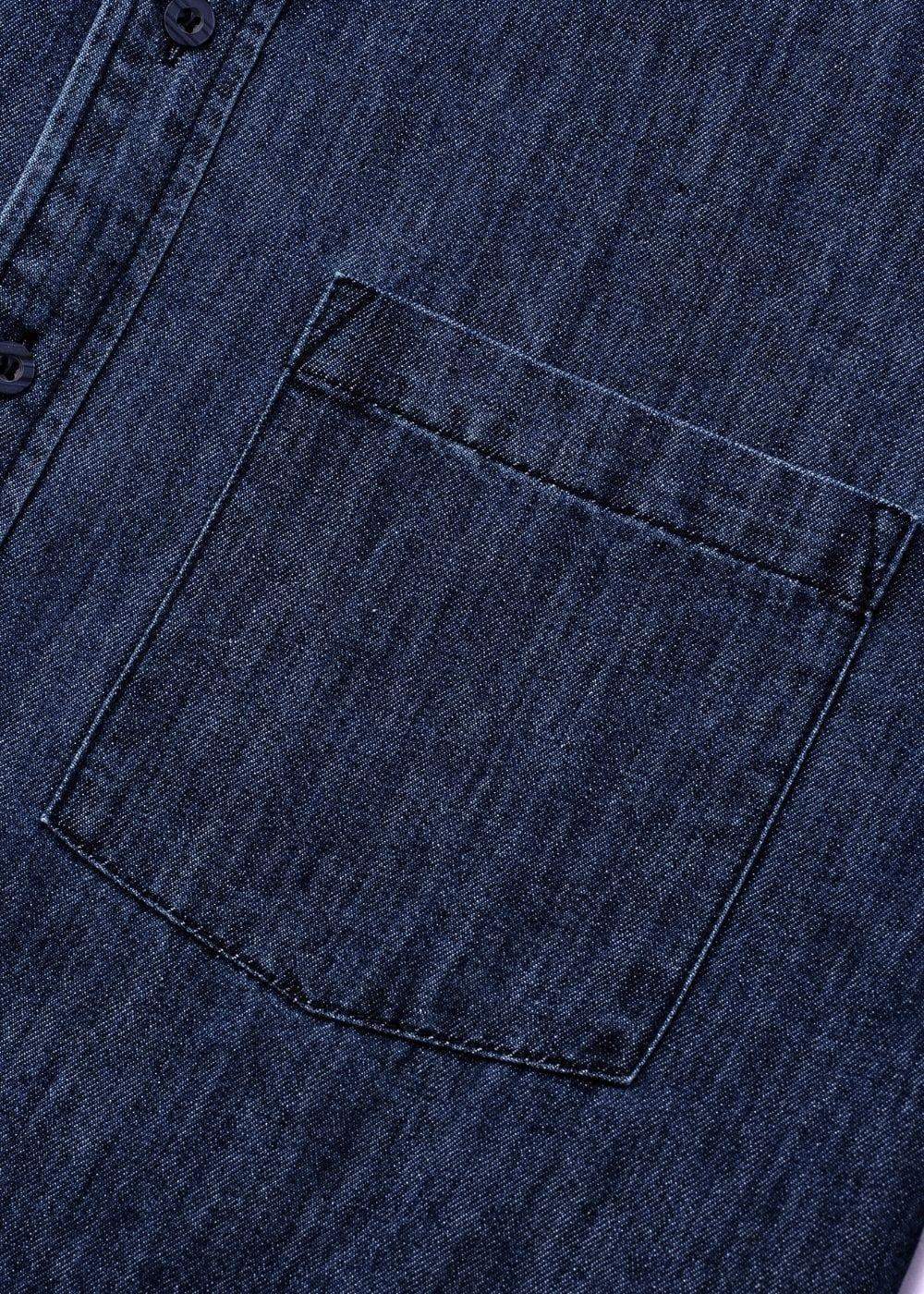 Áo Sơ Mi Jean Tay Dài Oversized The Original M051 Xanh Dương - YaMe.vn