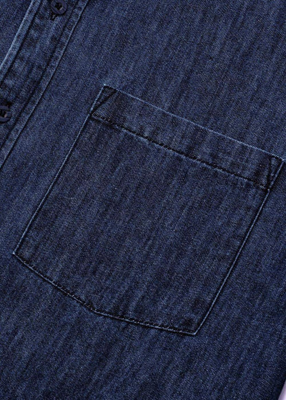 Áo Sơ Mi Jean Tay Dài Oversized The Original M051 Xanh Dương - YaMe.vn