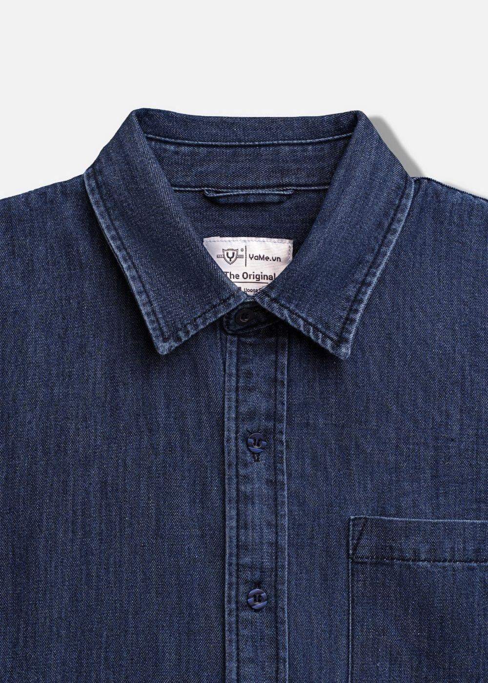 Áo Sơ Mi Jean Tay Dài Oversized The Original M051 Xanh Dương - YaMe.vn