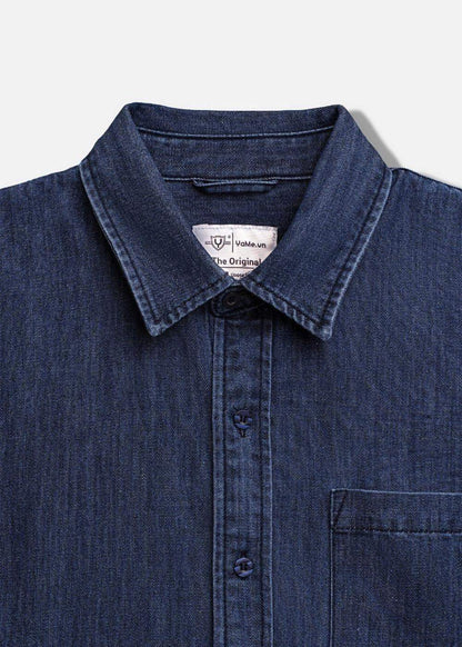 Áo Sơ Mi Jean Tay Dài Oversized The Original M051 Xanh Dương - YaMe.vn
