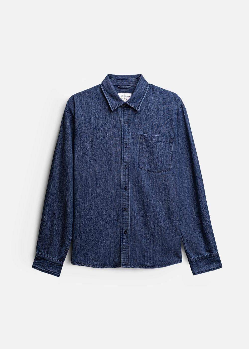 Áo Sơ Mi Jean Tay Dài Oversized The Original M051 Xanh Dương - YaMe.vn