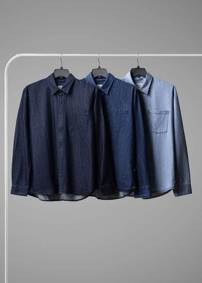 Áo Sơ Mi Jean Tay Dài Oversized The Original M051 Xanh Dương - YaMe.vn