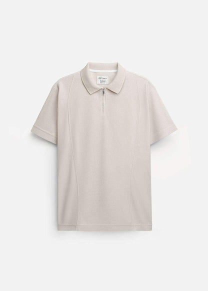 Áo Thun Polo Mesh Jacquard Thoáng Khí The Weekend 032 Be - YaMe.vn