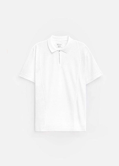 Áo Thun Polo Mesh Jacquard Thoáng Khí The Weekend 032 Trắng - YaMe.vn
